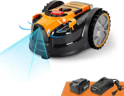 Produktbild von LawnMaster VBRM16 OcuMow Mähroboter kabellos für geeignet für bis zu 150 ㎡ Selbstfahrender Rasenmäher Roboter Hindernisvermeidung Geraeuscharm mährobo