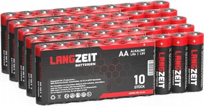 Produktbild von Langzeit Batterien AA 50 Stück Alkaline Mignon LR06 1,5V Batterie 50 stk pack