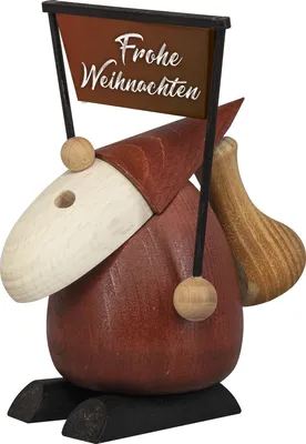 Produktbild von Räucherfigur "Weihnachtsmann - Frohe Weihnachten" Höhe 13cm NEU