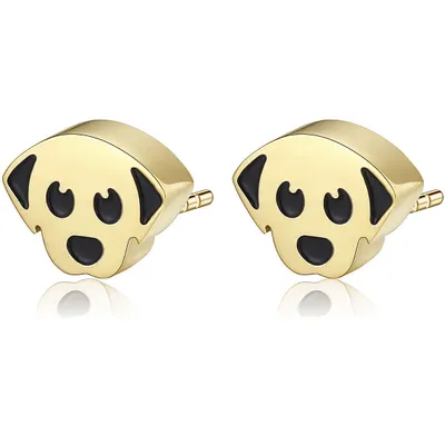 Produktbild von Beautiful gold-plated earrings dog CLICK SCK159
