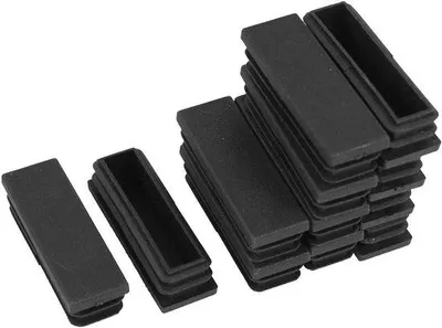 Produktbild von Plastische Eindkappen für rechteckige geribbelte Rohre - Set aus 12 Stücken