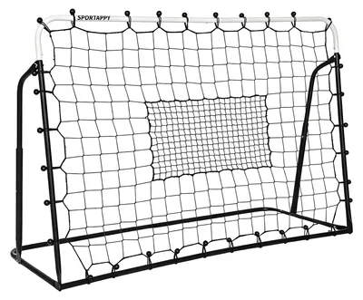 Image de Filet de rebond pour football, réglable, 180x120 cm, avec cadre métallique, pour l'entraînement et le contrôle du ballon
