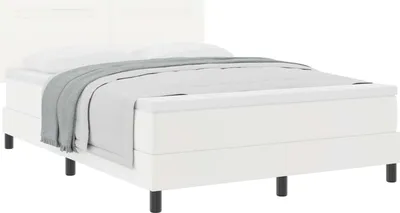 Produktbild von Boxspringbett mit Matratze Weiß 160 x 200 cm Kunstleder