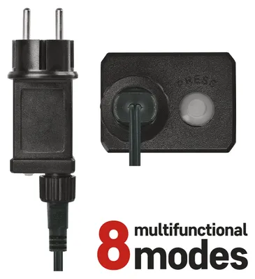 Produktbild von Emos D5AM05, Girlande, Polyvinylchlorid (PVC), Grün, Weihnachten, Multi, 8 m