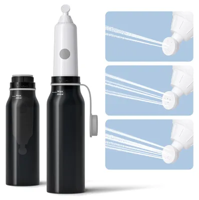 Tragbares elektrisches Bidet, 3 Strahlarten, IPX7, wiederaufladbar, Schwarz