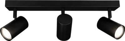 Produktbild von Ledvion - LED Deckenstrahler, Schwarz 3-lights, Dimmbare, 5W, 4000K, Rechteckig, GU10 Fassung, IP20, Kippbar, inkl. GU10 Lampe