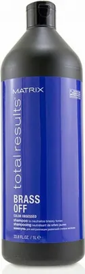Produktbild von Matrix Total Results Brass Off, 1000 ml, Shampoo, Professionell, Frauen, Blond, Gefärbtes Haar, Blond