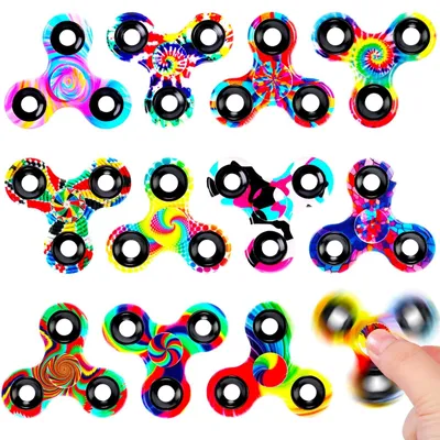 Produktbild von 12 Stück Fidget Spinner zur Stressreduktion