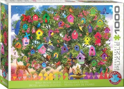 Produktbild von Eurographics Puzzle Vogelhaus Hotel 1000 Teile Tiere bunt