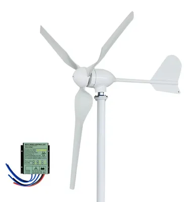 Produktbild von Windkraftanlage - SM3-5000 horizontaler Windgenerator - 5000 W - 48 V - 3 Rotorblätter - Anlaufwind 2 m/s - er Laderegler - Weiß