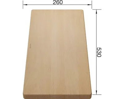 Produktbild von BLANCO 218313, Rechteckig, Holz, Holz, 530 mm, 260 mm, 1 Stück(e)