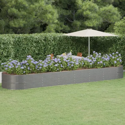 Immagine prodotto di Maison Exclusive - Aiuola rialzata in acciaio verniciato a polvere 584x140x68 cm grigio