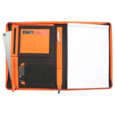 Produktbild von Oslo Dokumentenmappe – Schreibmappe – iPad-Hülle – A4 – Leder – Orange