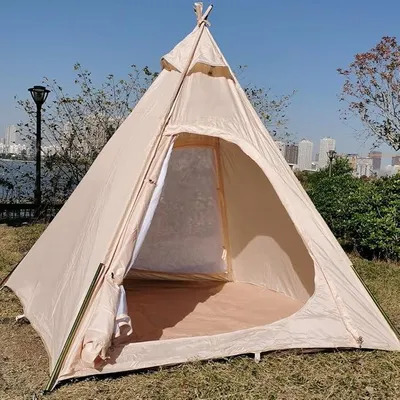 Imagen del producto de Tienda tipi para exteriores Silecomplaza, para 1-2 personas, ideal para camping, tienda piramidal para jardín familiar, tienda tipi para adultos, ideal para jugar en interiores