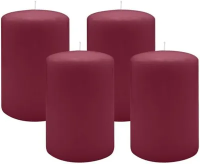 Produktbild von Adventskranzkerzen im 4er-Set, burgundrotbraun, Ø 100 x 150 mm