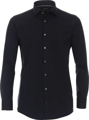 Produktbild von VENTI Herren Businesshemd Langarm Kent Modern-Fit Jerseyflex Marine 43