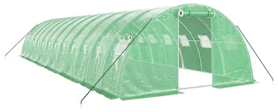 Obrázok produktu pre vidaXL Skleník s oceľovým rámom Zelený 48 m² 12x4x2 m
