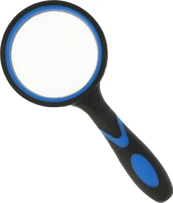 Produktbild von WESTCOTT Lupe schwarz/blau 5-fach, Ø 50 mm