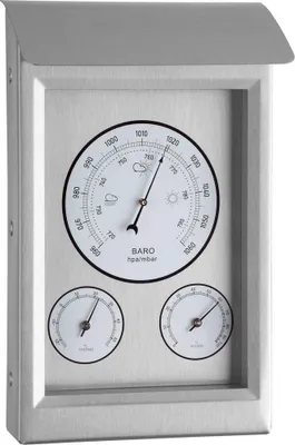 Obrázek produktu pro TFA - Analoge Außenwetterstation aus Edelstahl 20.2046 - silber