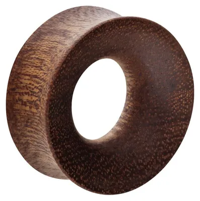 Produktbild von Holz Double Flared Tunnel  MG = Mahagoni Außendurchmesser: 22mm