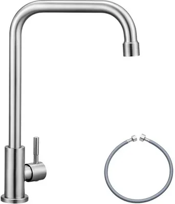 Produktbild von Kaltwasserhahn Edelstahl 360° drehbar, Küche, Gastetoilette, Garten