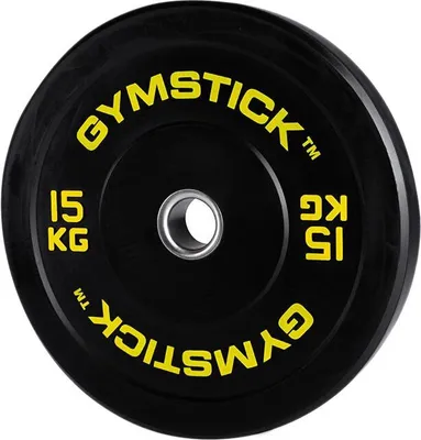 Obrázok produktu pre Gymstick Hi-impact 15 kg olympijský disk čierny 15 kg čierny 15 kg