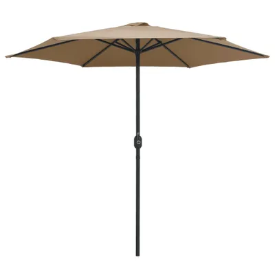 Zdjęcie produktu dla vidaXL Parasol z aluminiowym słupkiem 270x246 cm Taupe