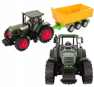 Zdjęcie produktu dla TRAKTOR Z PRZYCZEPĄ KIPER WYWROTKA OTWIERANA PRZYCZEPA 54 cm