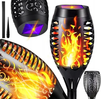 Produktbild von MAXSELL LED Solar Fackel Lampe Erdspieß mit Flammeneffekt