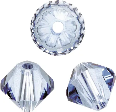 Produktbild von Glorex Schliffspitz Perlen 4 mm 25 Stück Swaroski hellsafir