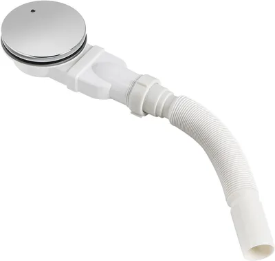 Produktbild von Extraflacher Duschablauf, 90 mm, verchromte ABS-Duschwanne, seitlicher Siphon, Badewannenablauf, Waschbeckenablauf