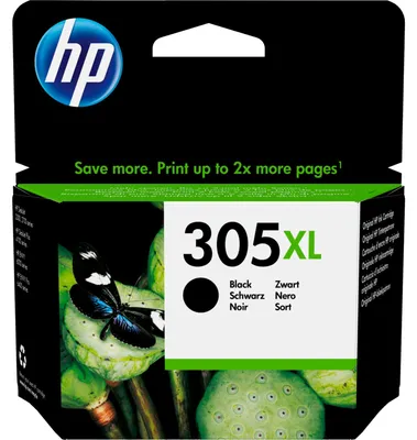 Zdjęcie produktu dla HP Oryginalny czarny wkład atramentowy o dużej wydajności 305XL, Wysoka (XL) wydajność, Czarny, Tusz na bazie pigmentu, 4 ml, 1 szt., 240 stron(y)