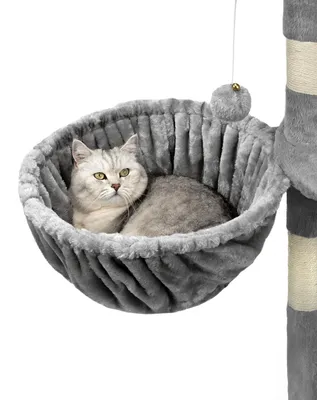 Imagen del producto de Estructura de juego para rascador de gatos, color gris claro