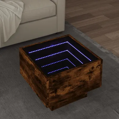 Produktbild von Möbel Beistelltisch mit LED Räuchereiche 40x40x30 cm Holzwerkstoff - Couchtische 847501
