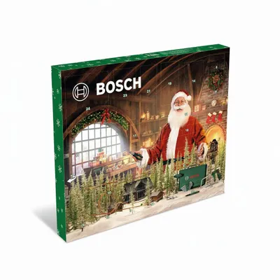 Produktbild von BOSCH DIY Handwerkzeug Adventskalender 2025 mit 41-teilige Werkzeugset, Bügelsäge, Handwerk 1600A039HD, Werkzeug, für Herren und Männer Kalender