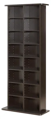 Produktbild von Medienregal, 8-lagiges CD-Regal, 559x222x1295 mm, Multimedia-Aufbewahrung für CDs, DVDs, Bücher & Spiele