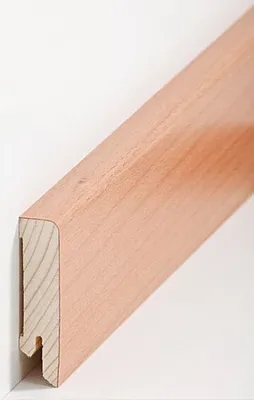 Produktbild von Sockelleiste Echtholzfurnier 16 x 60 x 2500 mm Buche Echtholzfurnier Fußleiste furniert by PROVISTON 25 Meter | 10 Stück