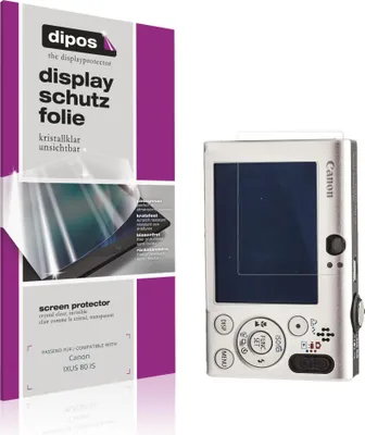 Produktbild von 4x Schutzfolie für Canon IXUS 80 IS klar Displayschutzfolie Folie Display Schutz dipos