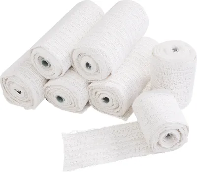 Produktbild von CREARTEC Gipsbinden Artex Modelliergewebe Weiß - zum Erschaffen von Maske, Babybauch Abdrücken und vielem - Inhalt 1kg (für ca. 1,8m²) - 56784