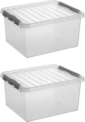 Immagine prodotto di Sunware Q-line box trasparente/grigio 36 litri - Set di 2