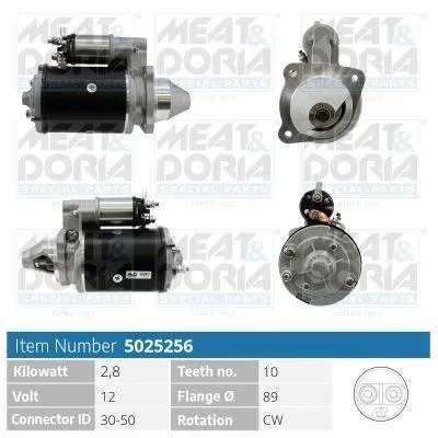 Produktbild von MEAT & DORIA 5025256 Starter Anlasser 2,8kW 12V