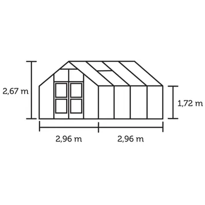 Produktbild von Juliana Gewächshaus Premium Gewächshaus aus Metall in Silber, Anzuchthaus mit 3 mm Wandstärke Treibhaus