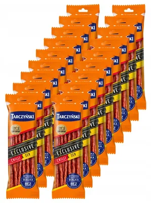 Produktbild von Tarczynski Kabanossi Chili & Käse 18x 90g - Cabanossi Schweinefleisch Wurst