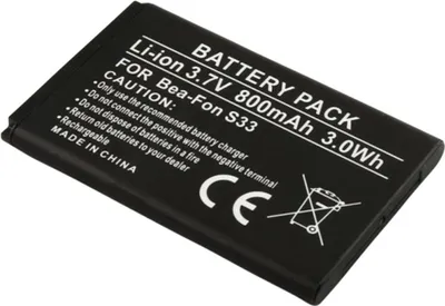 Obrázok produktu pre Avizar, Li-Ion náhradná batéria 3,7 V 800 mAh pre Bea-Fon S33 – kompaktná a pevná, čierna