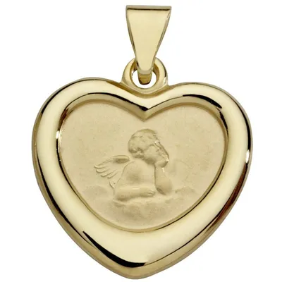 Produktbild von Miamar EN32 Kinder Anhänger Herz Schutzengel 14 Karat (585) Gold
