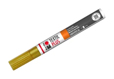 Produktbild von Marabu Textilmarker "Textil Painter Plus" metallic gold