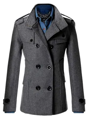 Produktbild von Herren Winter Trenchcoat mit langen Ärmeln