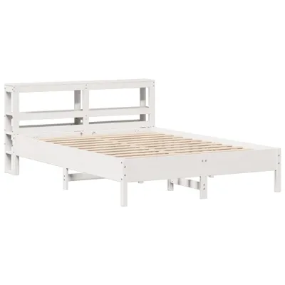 Produktbild von Massivholzbett ohne Matratze Weiß 150x200 cm Kiefernholz