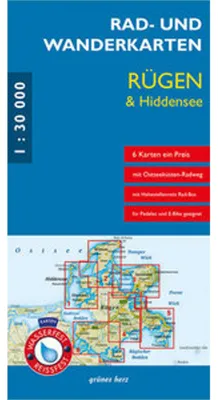 Produktbild von Rad- und Wanderkarten-Set Rügen & Hiddensee