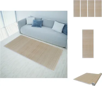 Zdjęcie produktu dla vidaXL Dywaniki bambusowe 4 szt. Prostokątny naturalny 120x180 cm - Dywany